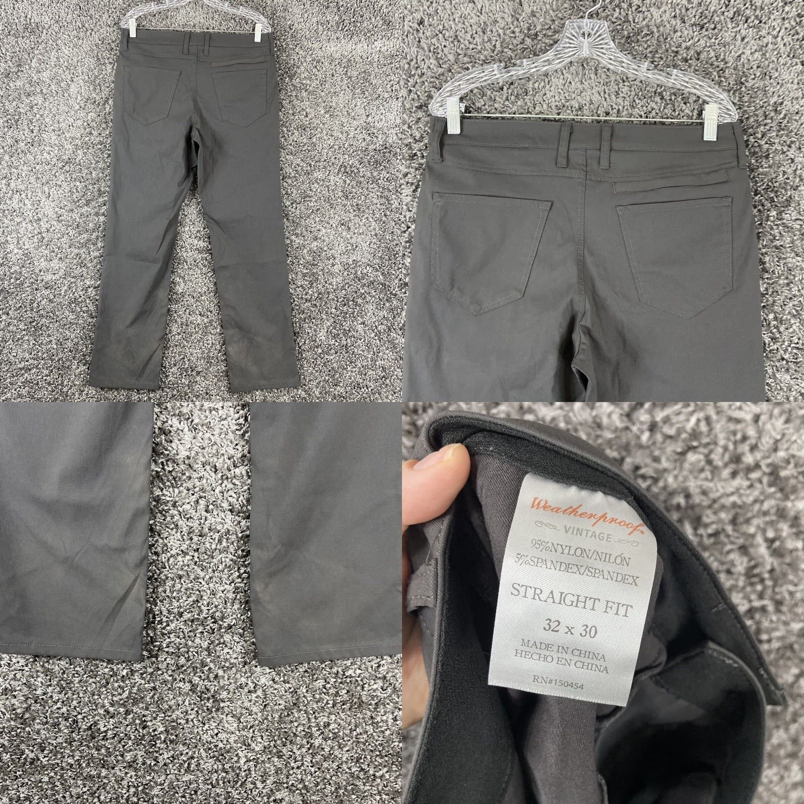 Weatherproof VINTAGE Weatherproof Straight Fit Chino Pants Men’s 34x28 Gray Size US 34 / EU 50 - 8 Thumbnail