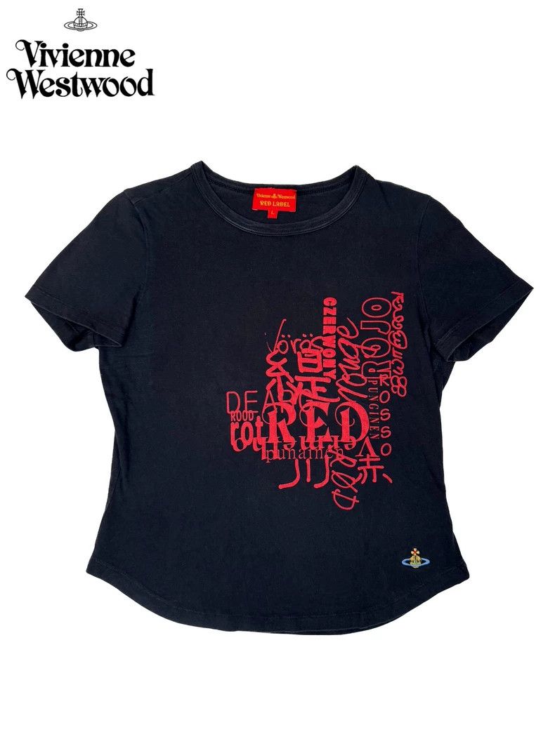 Vivienne Westwood Vivienne Westwood Black floral short-sleeved T-shirt Size L / US 10 / IT 46 - 1 Thumbnail
