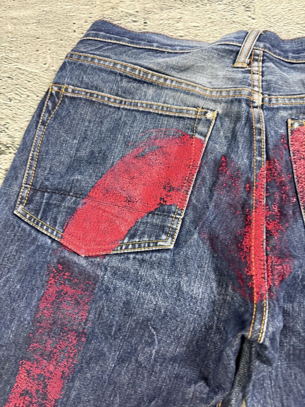 Evisu Evisu jeans daicock big logo red selvedge denim Size US 34 / EU 50 - 7 Thumbnail