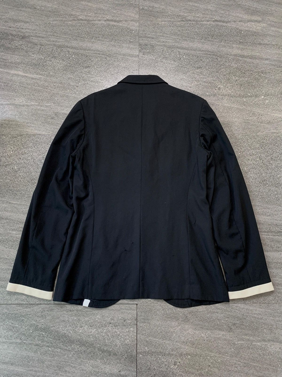 Yohji Yamamoto FREE TAX! SAMPLE Wool Contrast Blazer Jacket Size 48R - 8 Thumbnail