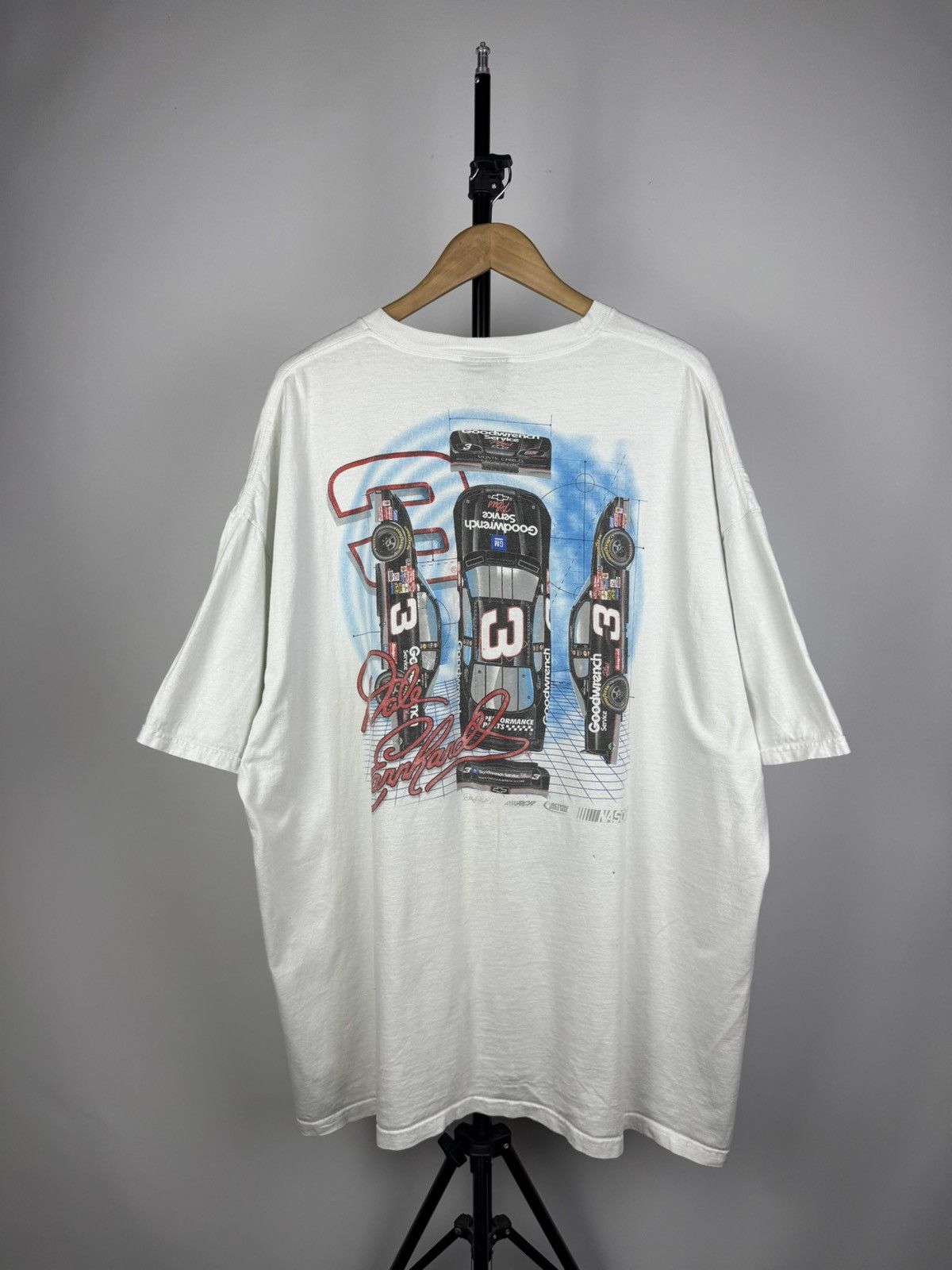 NASCAR × Vintage Vintage 90s Dale Earnhardt NASCAR Racing 3 T-Shirt Size US XXL / EU 58 / 5 - 9 Thumbnail