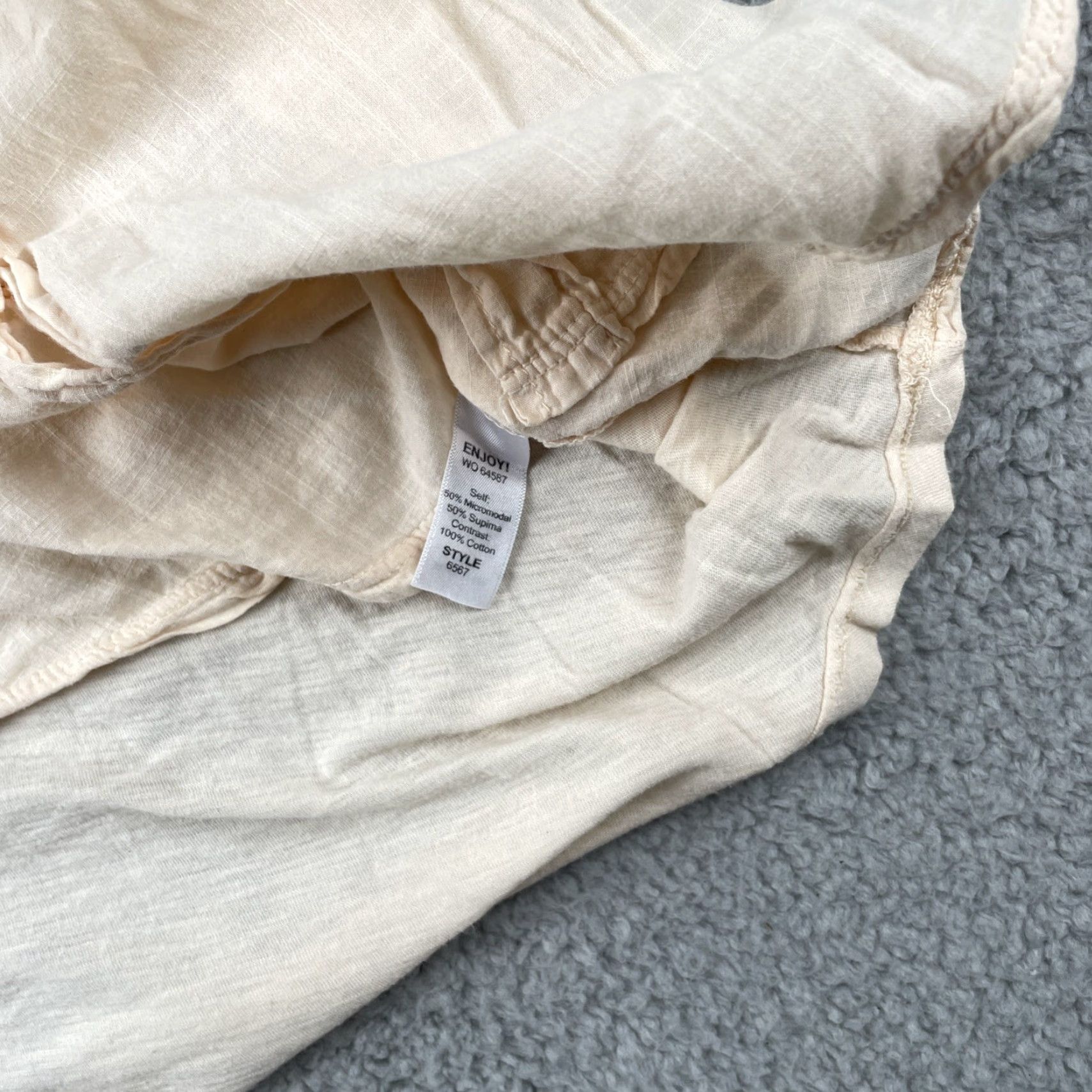 Vintage Micheal Stars Ladies Button Up Shirt Beige Size 0 Supima Cotton Micromodal USA Shirt Womens 0 Beige Classic Casual Short Sleeve? Size XS / US 0-2 / IT 36-38 - 5 Thumbnail