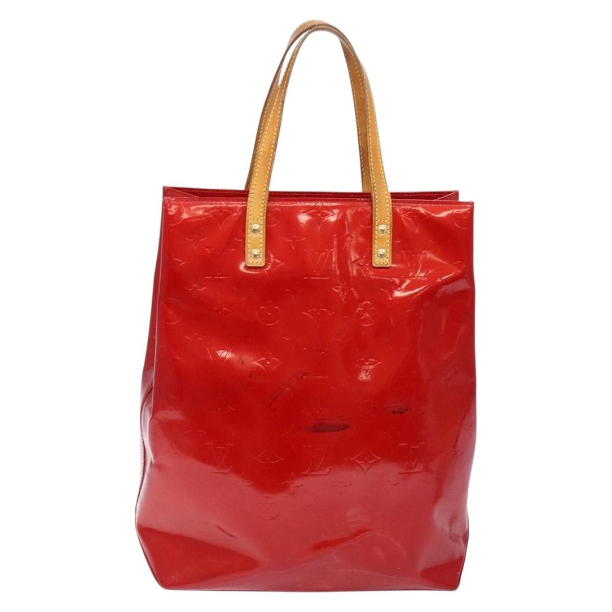 Louis Vuitton LOUIS VUITTON Monogram Vernis Reade MM Hand Bag Red Rouge Size ONE SIZE - 3 Thumbnail