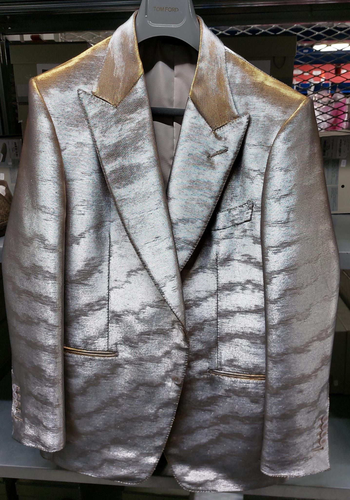 image of Tom Ford O1Loc1C0124 11Mm40Sz Jacket Other In Shiny White, Men's (Size XL)