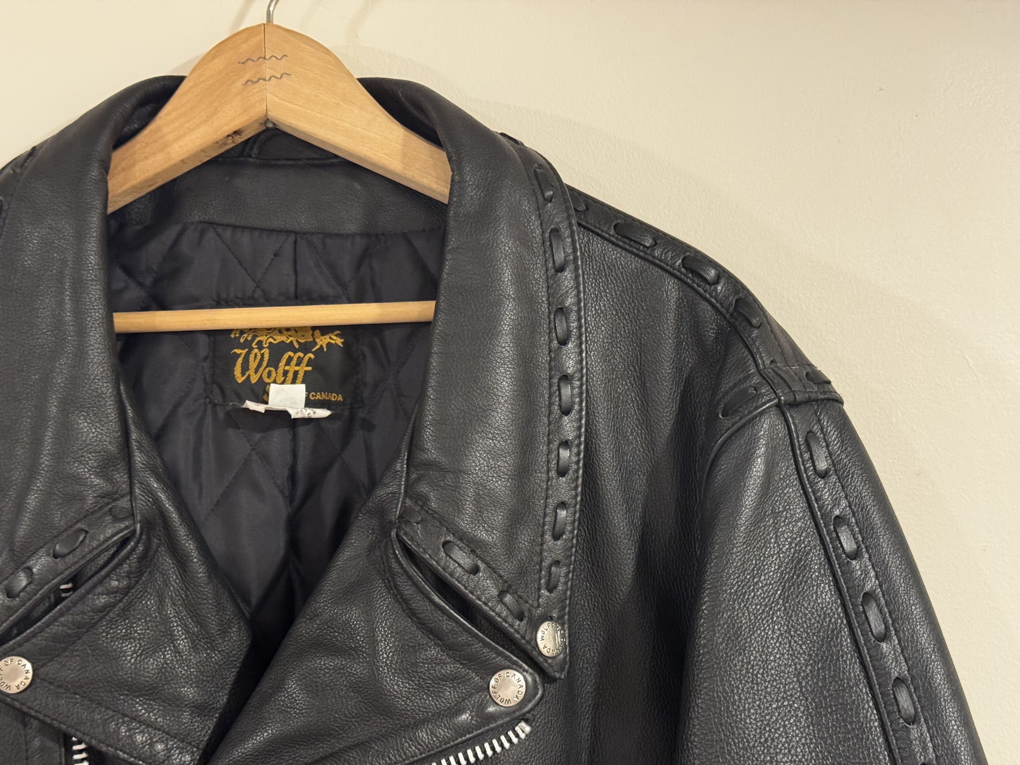 Vintage Laced Leather Motorcycle Biker Jacket Size US M / EU 48-50 / 2 - 3 Thumbnail