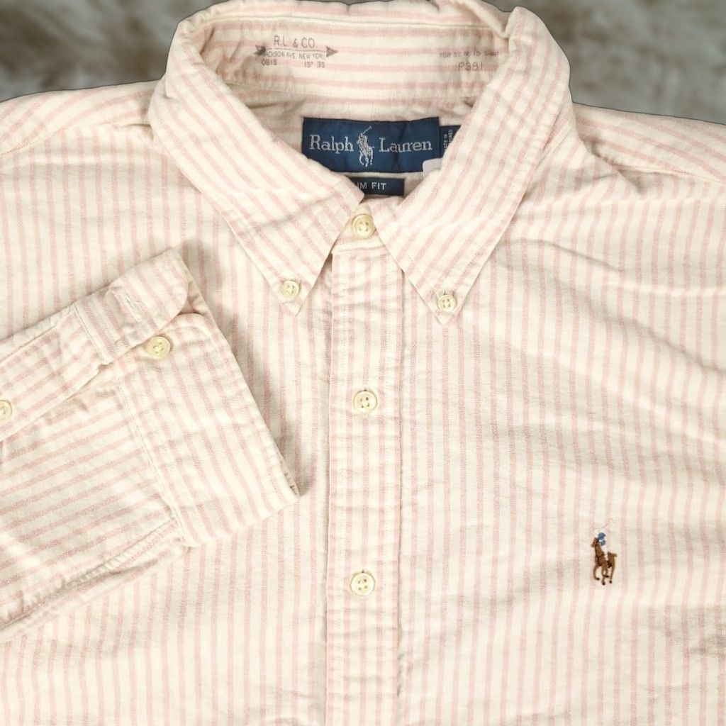 Ralph Lauren VINTAGE not included; use given rules. New title: Ralph Lauren Shirt Mens XL Pink Striped Pony Button-Up Long Sleeve Casual Modern Popular Size US XL / EU 56 / 4 - 1 Thumbnail