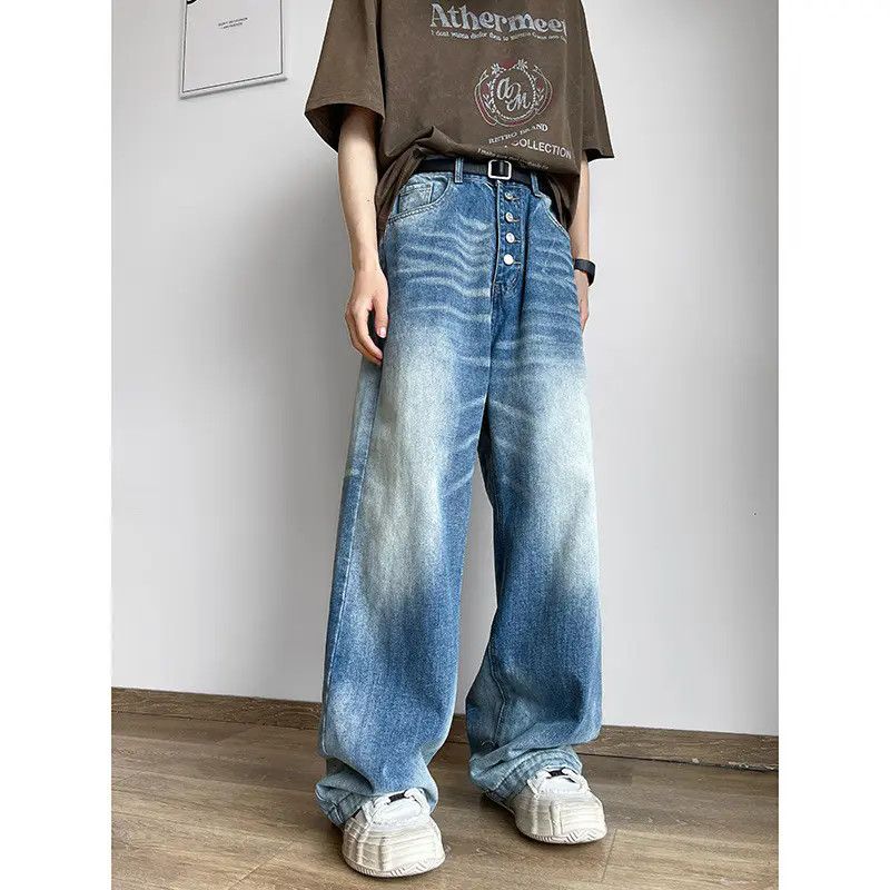 Japanese Brand × Jean Retro loose tie dye straight leg micro flared jeans Size US 32 / EU 48 - 3 Thumbnail