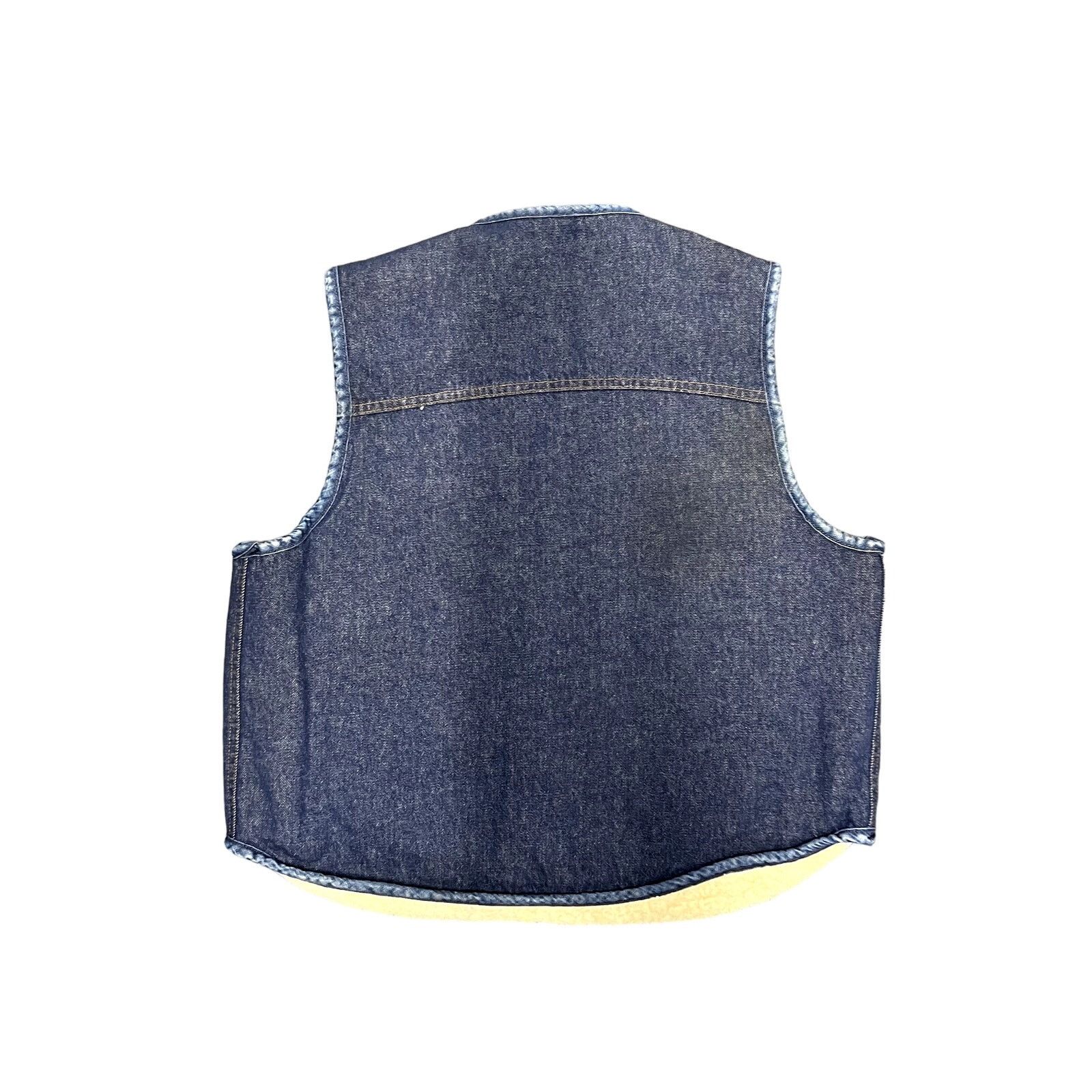 Vintage Vintage Roebucks Sherpa Lined Denim Vest Sz XL Size US XL / EU 56 / 4 - 5 Thumbnail