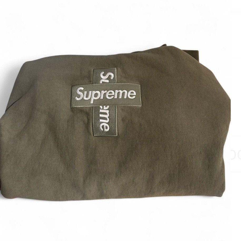 Supreme Supreme fw20 cross logo hoodie Olive Size US M / EU 48-50 / 2 - 3 Thumbnail