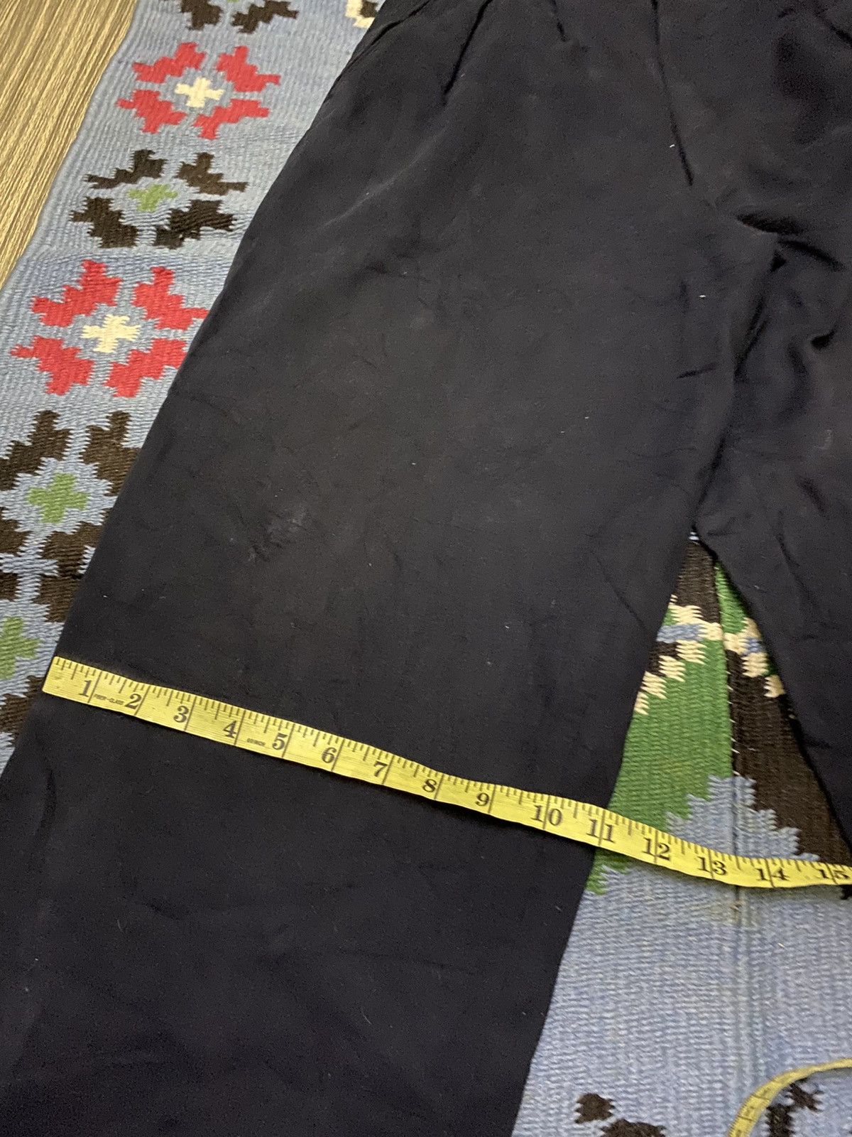 Giorgio Armani VINTAGE BLUE BLACK GIORGIO ARMANI BAGGY PANT Size US 30 / EU 46 - 8 Thumbnail