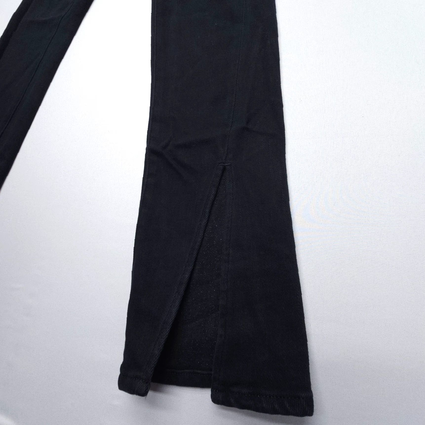 Pistola PISTOLA Teagan High Rise Jeans Size 24 Black 5-Pocket Design Straight Denim | High Rise Slit Hem Women’s Jeans Size 42" / US 20 - 3 Thumbnail