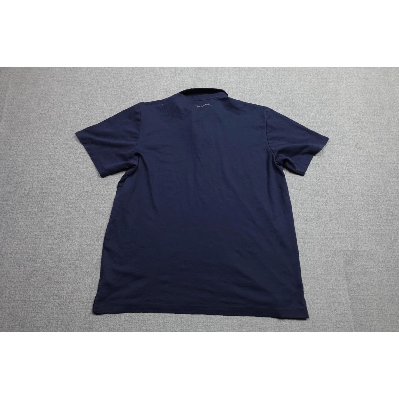 TravisMathew Travis Mathew Polo Mens XL Blue Splatter Stripe Graphic Golf Performance Short Sleeve Polo Size US XL / EU 56 / 4 - 4 Thumbnail