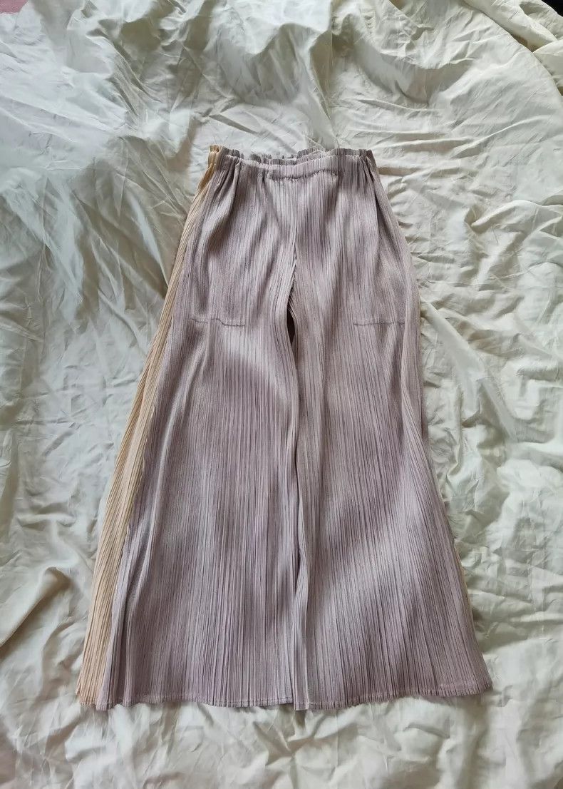 Issey Miyake Issey Miyake size:3 Color-blocked pleated pants Size 42" / US 20 - 3 Thumbnail
