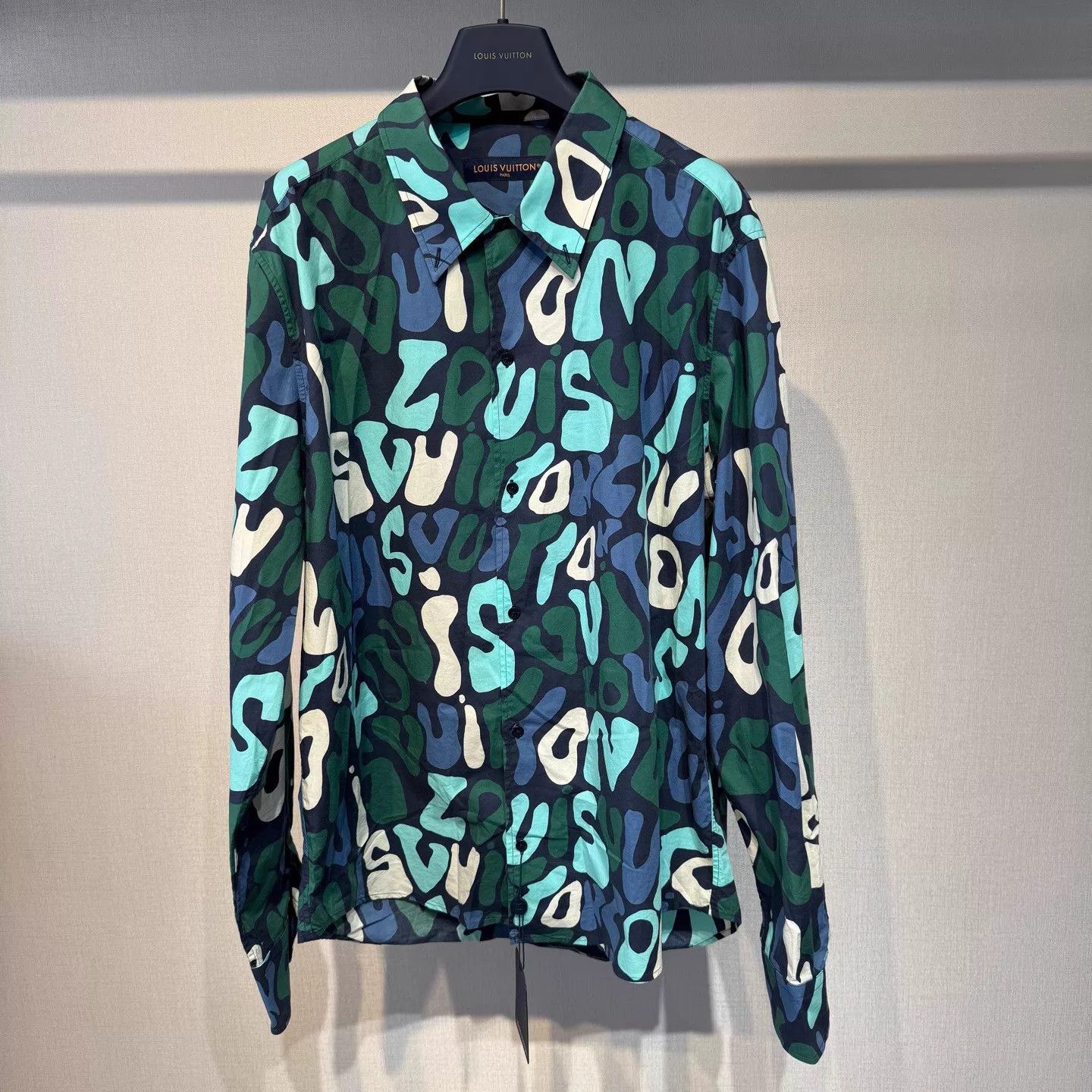 Louis Vuitton Color Logo All Over Print Shirt XXL