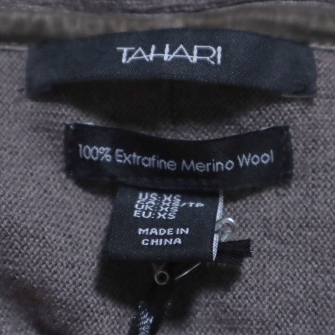 Vintage Tahari Merino Wool Cowl Neck Sweater Dress Brown Women's XS Shirt Dress Size XS / US 0-2 / IT 36-38 - 5 Thumbnail