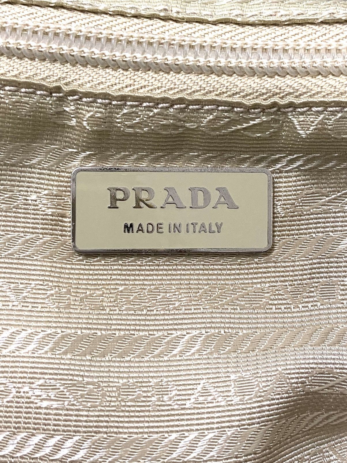 Prada Prada Nylon Messenger Bag Beige Size ONE SIZE - 6 Thumbnail