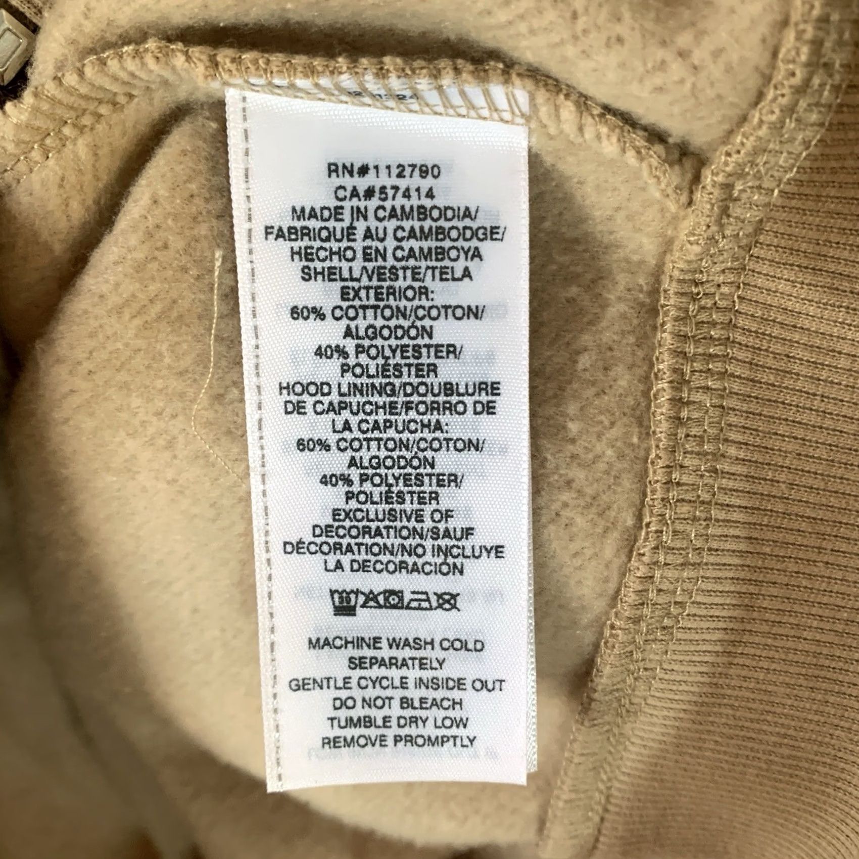 True Religion VINTAGE True Religion Hoodie Mens Large Beige Graphic Print Full Zip Fleece NWT Size US L / EU 52-54 / 3 - 5 Thumbnail