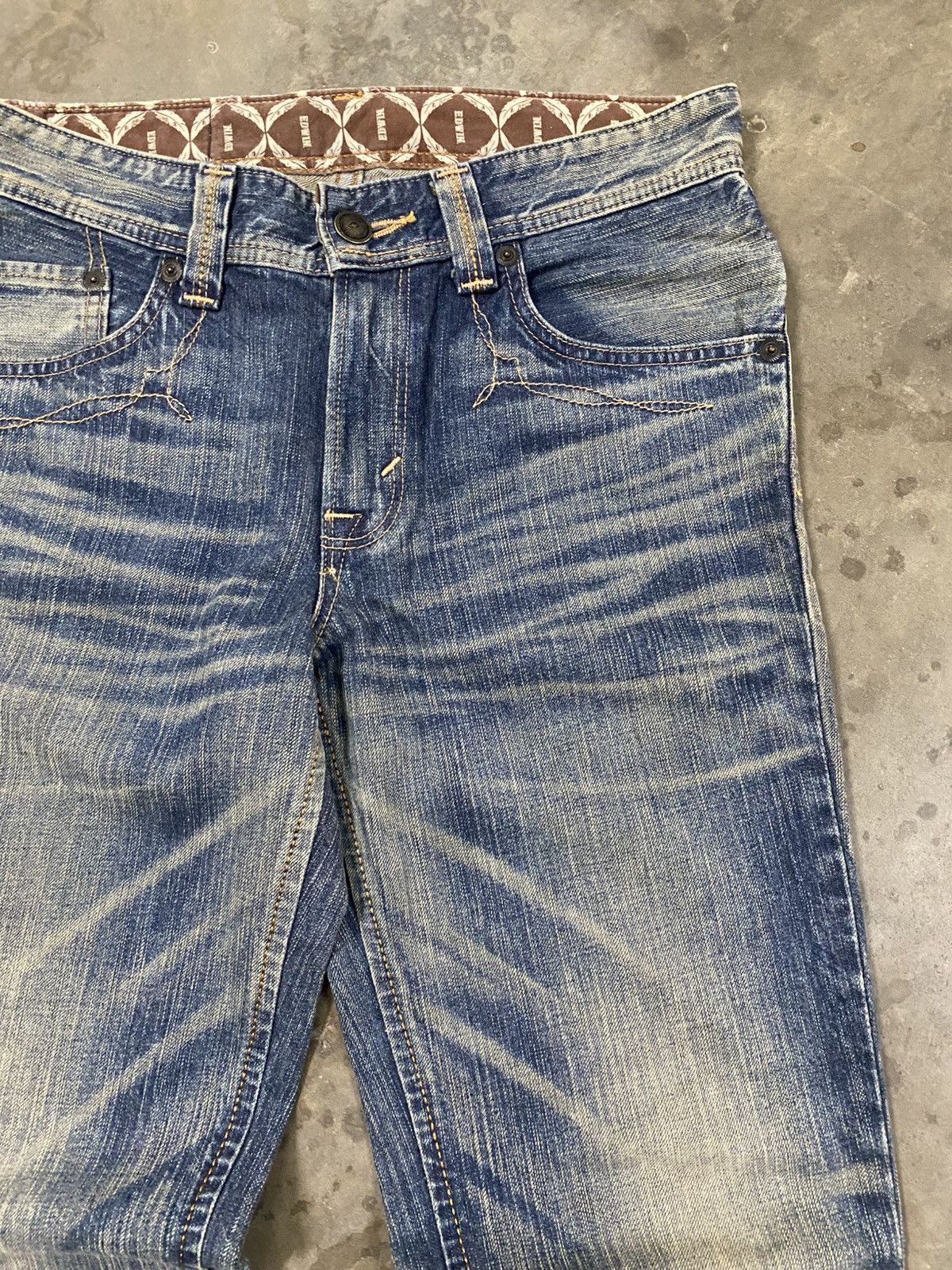 Edwin × Hysteric Glamour × If Six Was Nine Flare Jeans Japanese Edwin XVS Distressed @262 Size US 32 / EU 48 - 11 Thumbnail