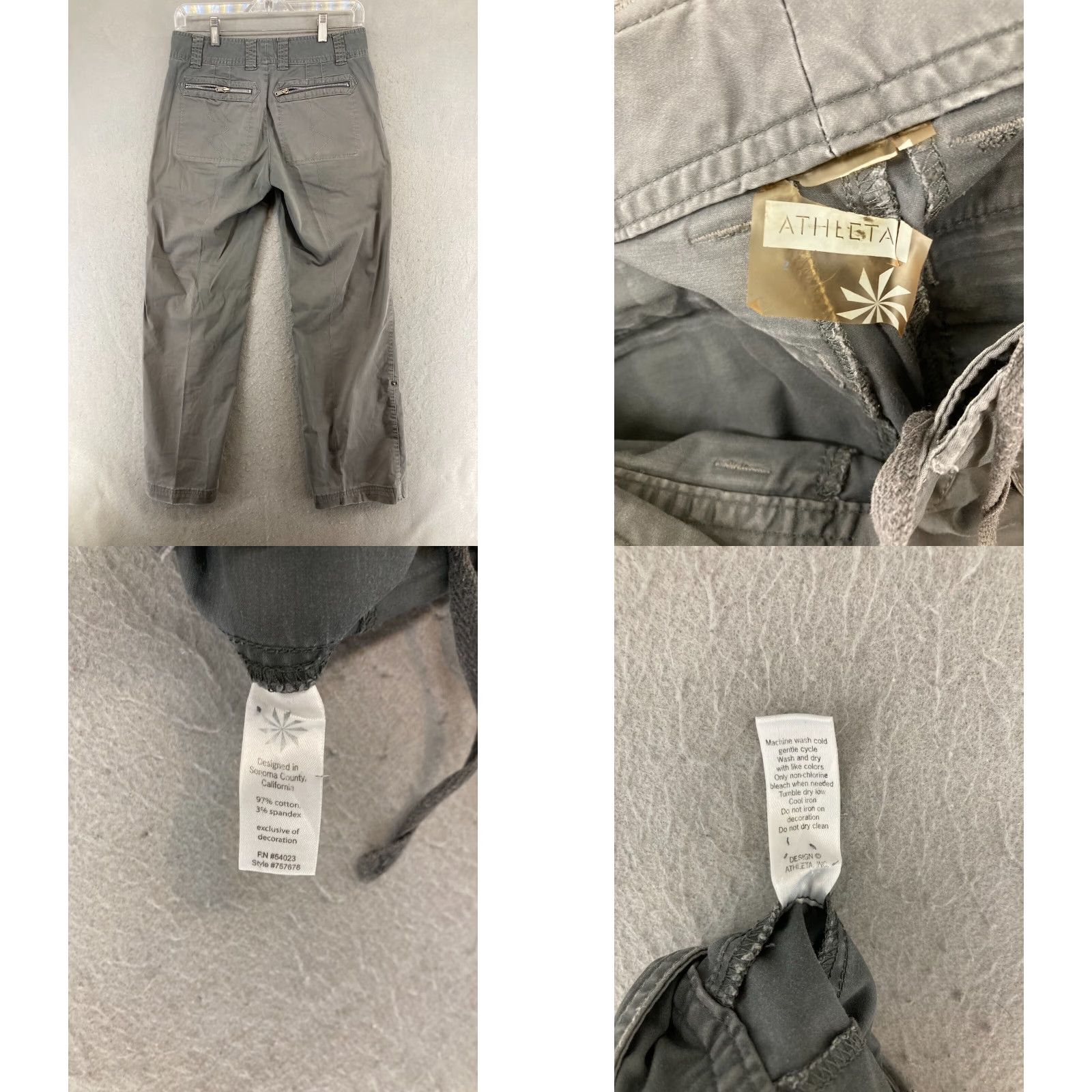Athleta Athleta Pants Women's 29 Gray Relaxed Wide-Leg Convertible Outdoor Shirt? Size 29" - 8 Thumbnail