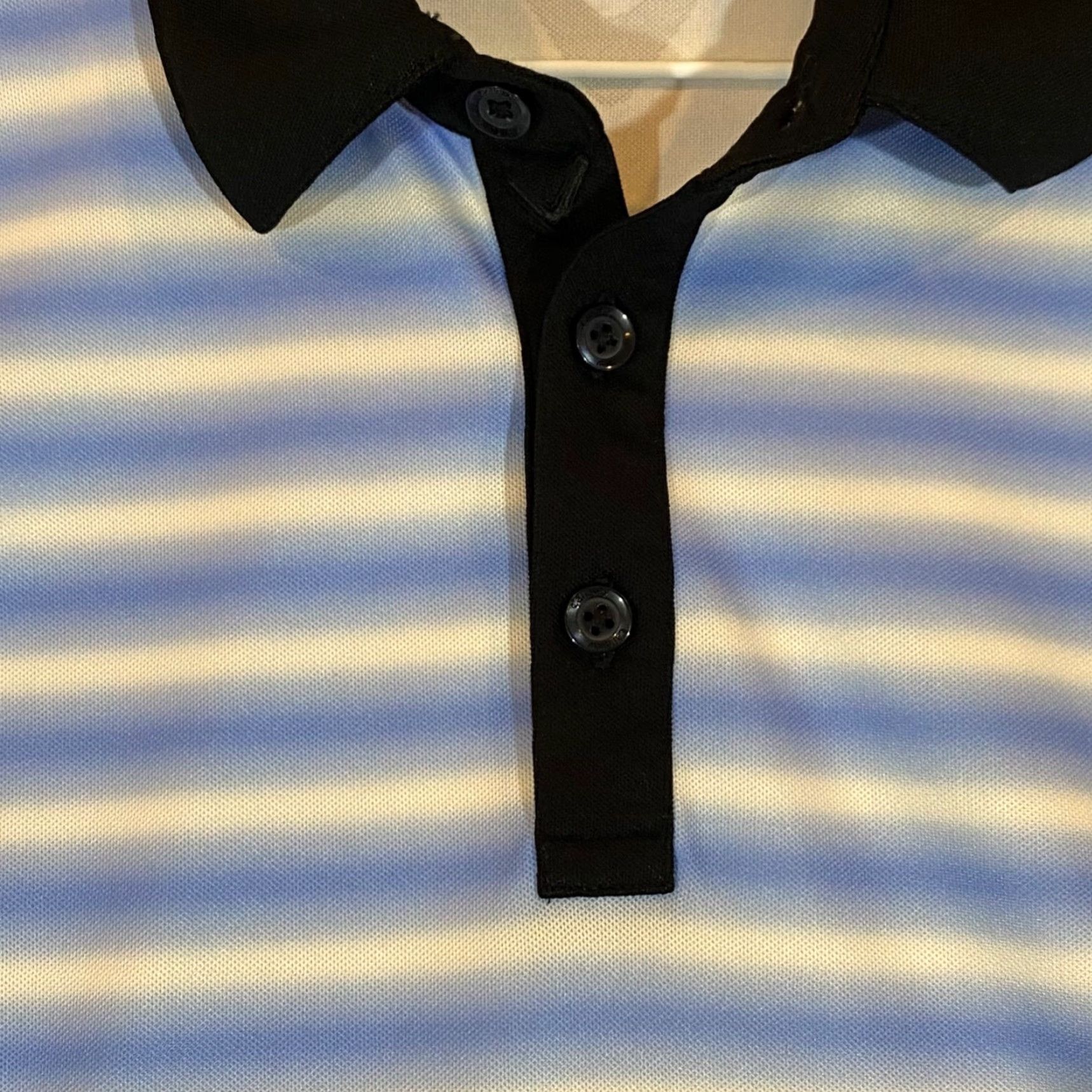 Callaway Callaway Polo Shirt Mens Large Blue White Striped Golf Logo Polo Shirt S/S Casual Mens Golf Shirt Size US L / EU 52-54 / 3 - 3 Thumbnail