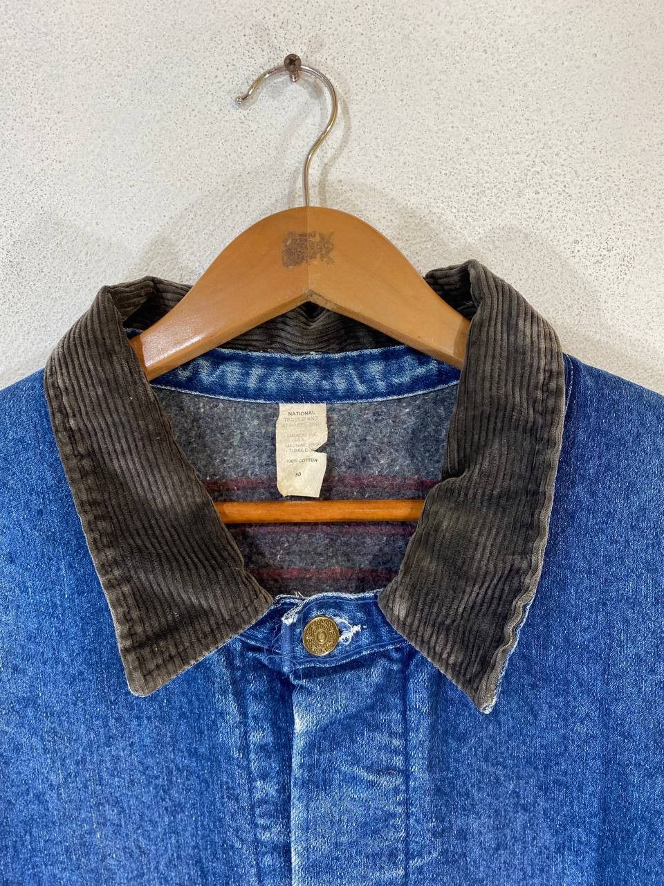 Vintage vintage denim jacket blanket lining very nice design Size US XXL / EU 58 / 5 - 2 Thumbnail