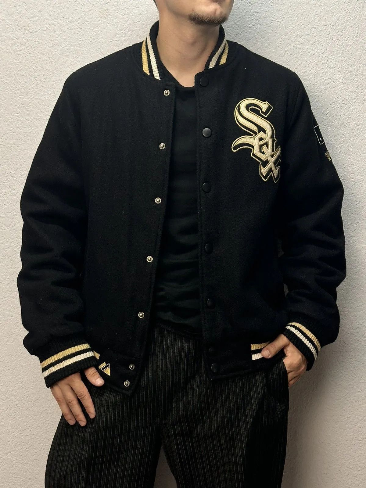Vintage Whitesox Cooperstown Majestic Varsity Bomber MLB Wool Jacket Size US S / EU 44-46 / 1 - 3 Thumbnail