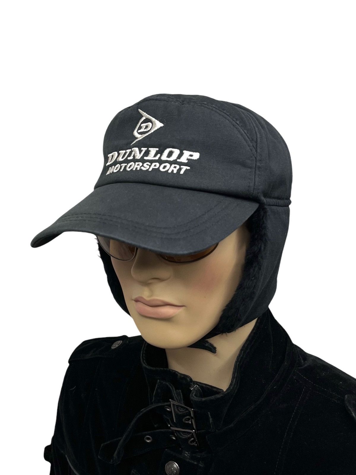 Dunlop 90’s DUNLOP MOTORSPORTS 7 Panel Fur Ear Flap Hat 💥 Size ONE SIZE - 1 Thumbnail