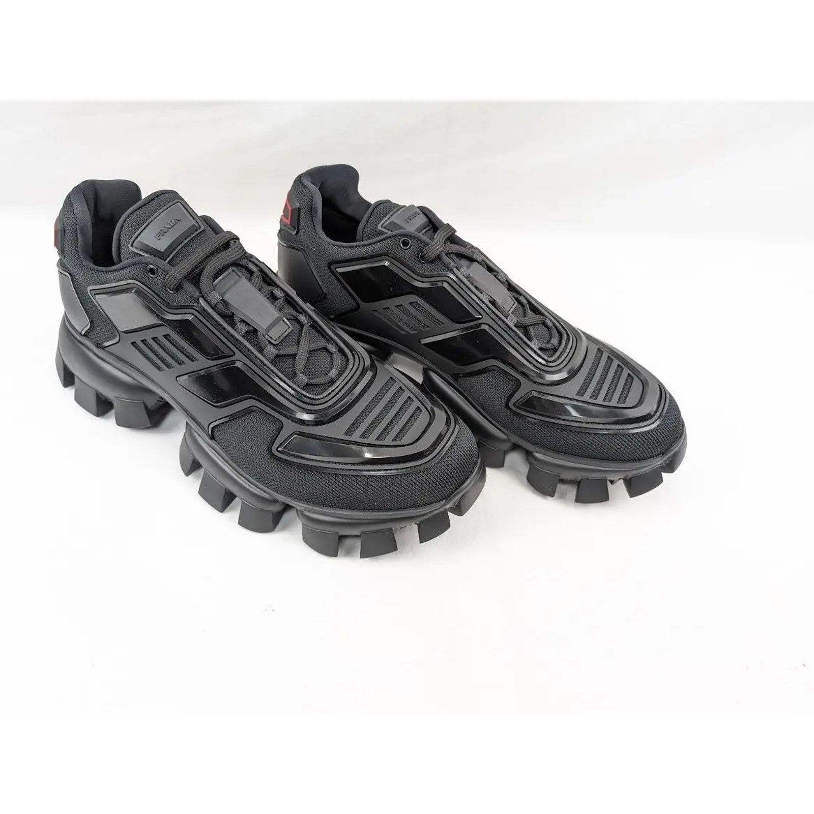 Prada o1rshd1 Cloudbust Thunder Rubber Knit Sneakers in Nero Size US 11 / EU 44 - 12 Thumbnail