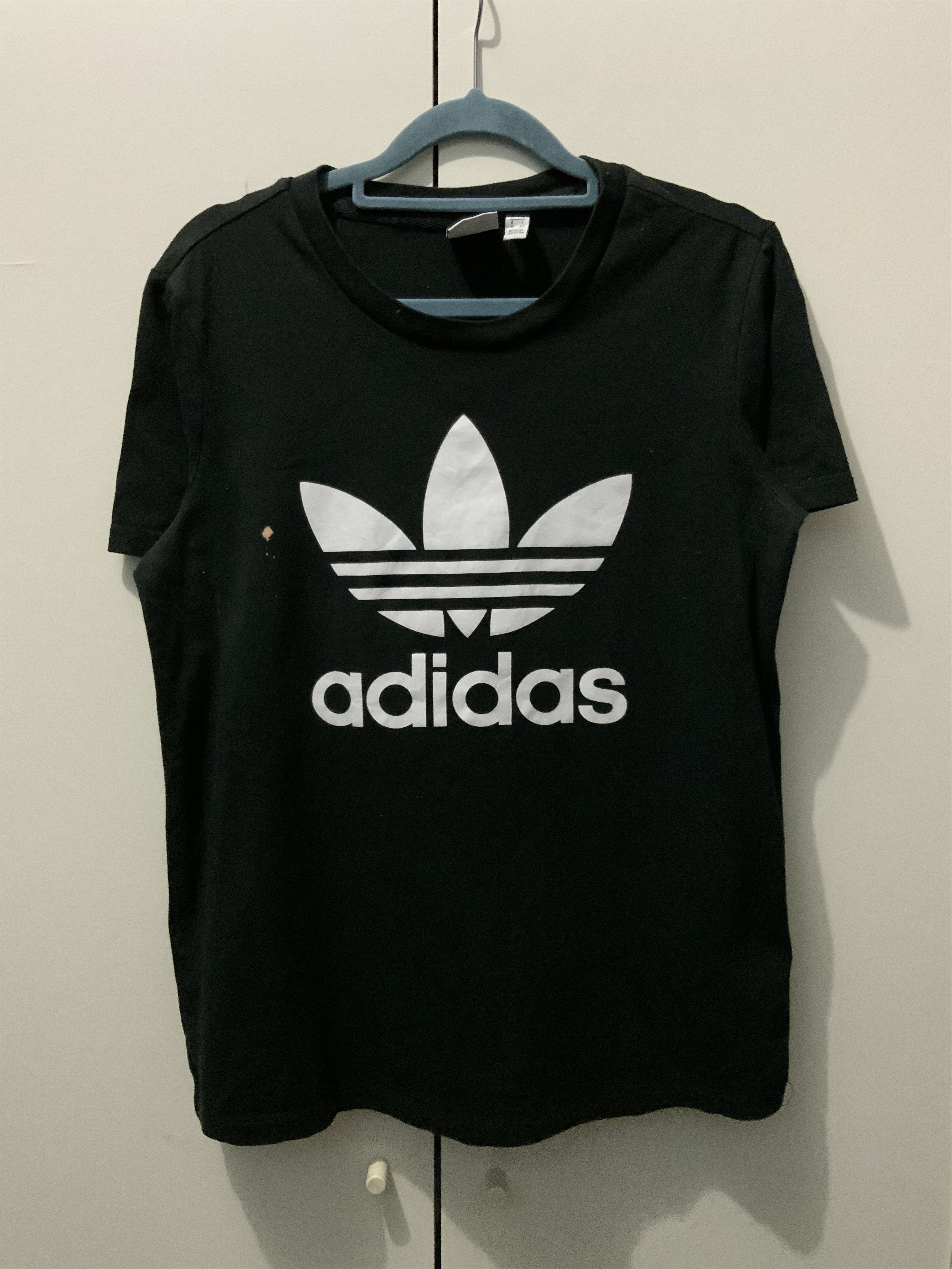 Adidas ADIDAS Big Logo Black Tee Size US S / EU 44-46 / 1 - 1 Thumbnail