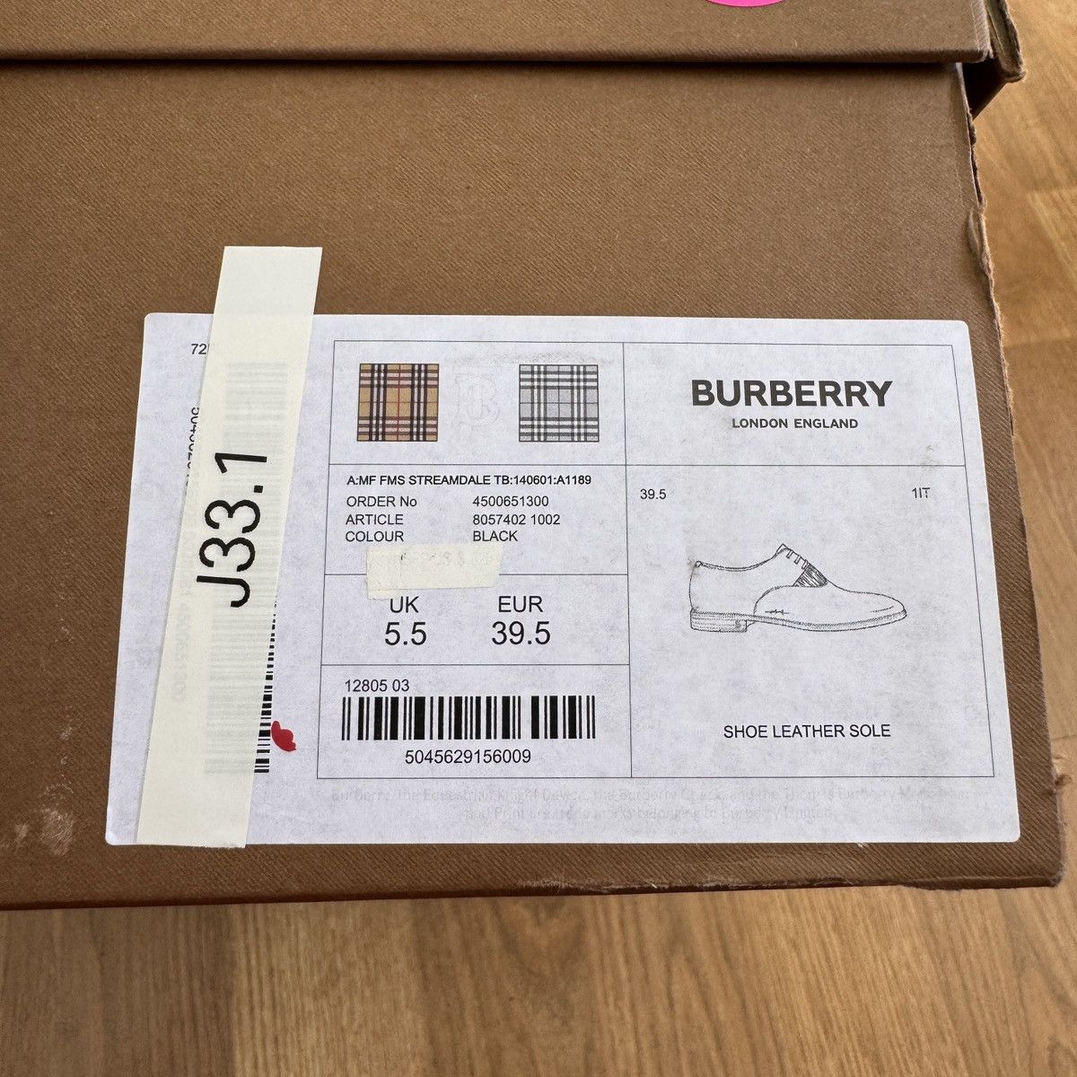 Burberry Burberry Streamdale leather lace-up shoes In Black Size 39.5 Size US 6.5 / EU 39-40 - 9 Thumbnail