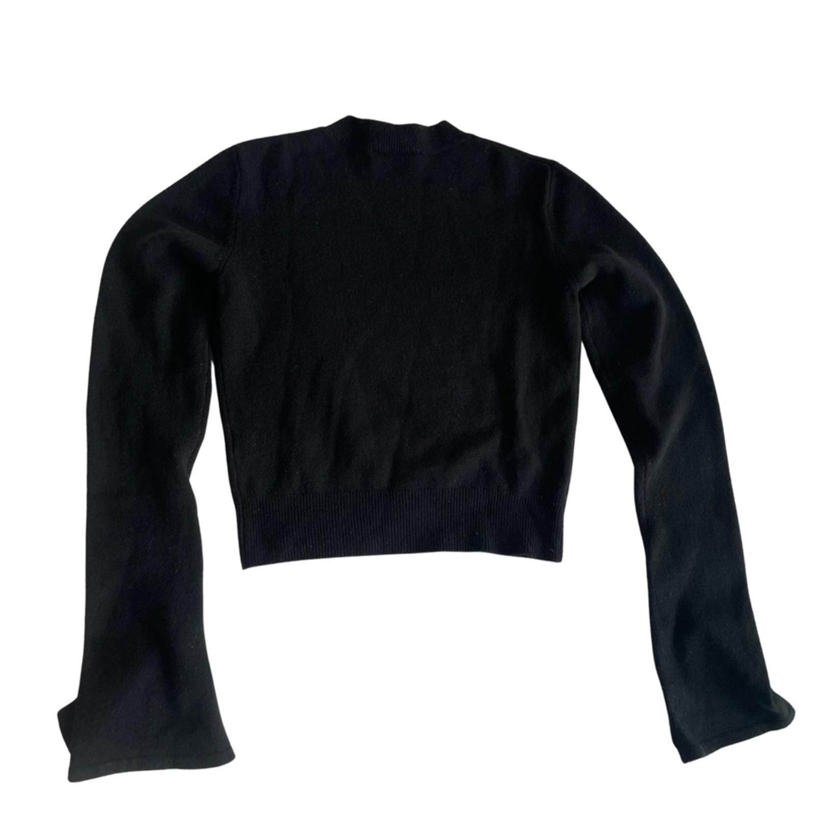 Frame FRAME Stretch Cashmere Crewneck Sweater Black Noir Size S / US 4 / IT 40 - 5 Thumbnail