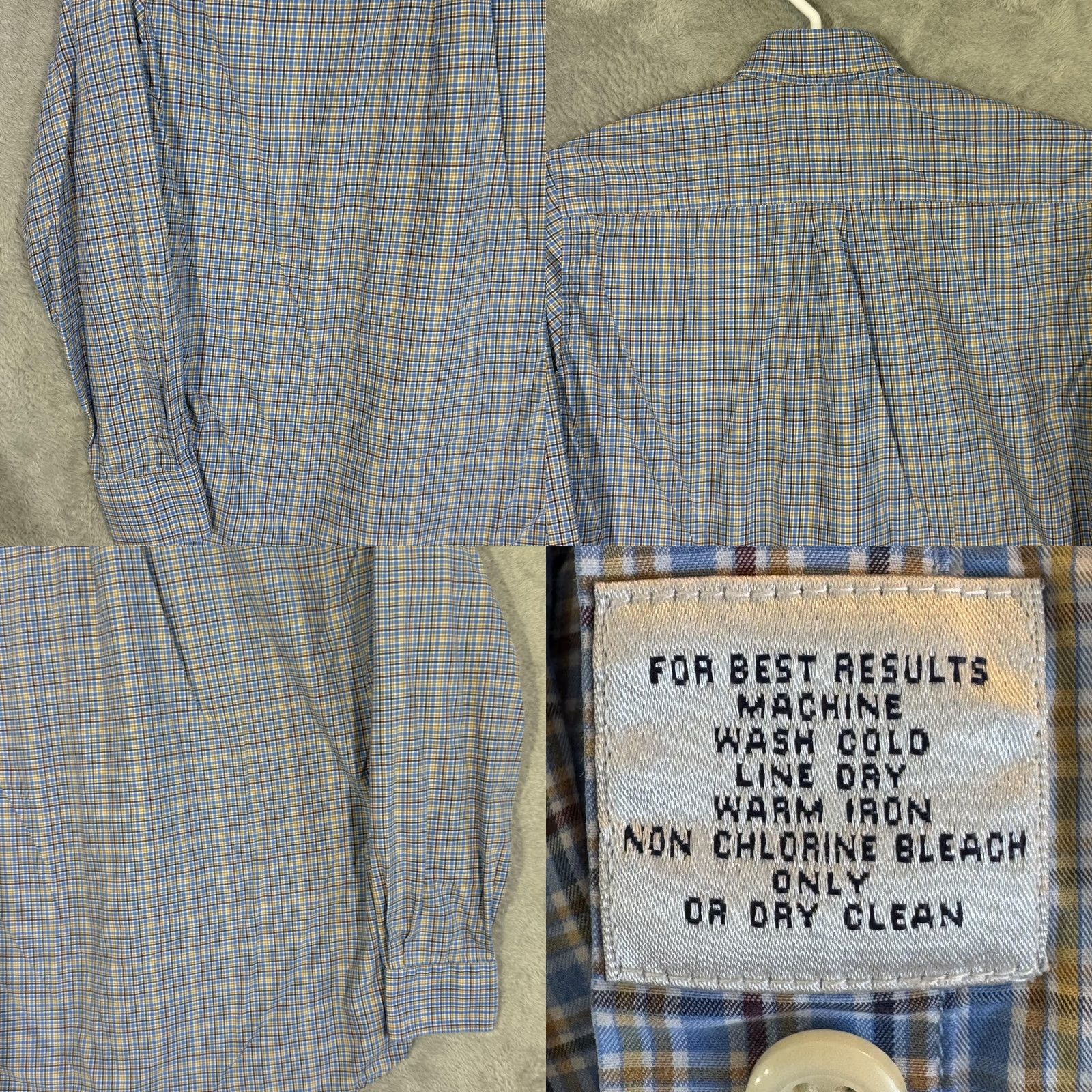 Peter Millar Peter Millar Shirt Mens Medium Blue Plaid Button-Down Long Sleeve Cotton Casual Size US M / EU 48-50 / 2 - 8 Thumbnail