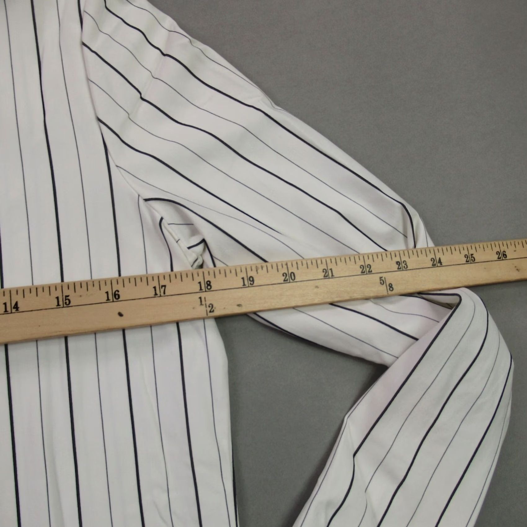 J. Jill J Jill Shirt Womens Medium Long Sleeve Button Front Stretch White Stripes Size M / US 6-8 / IT 42-44 - 6 Thumbnail