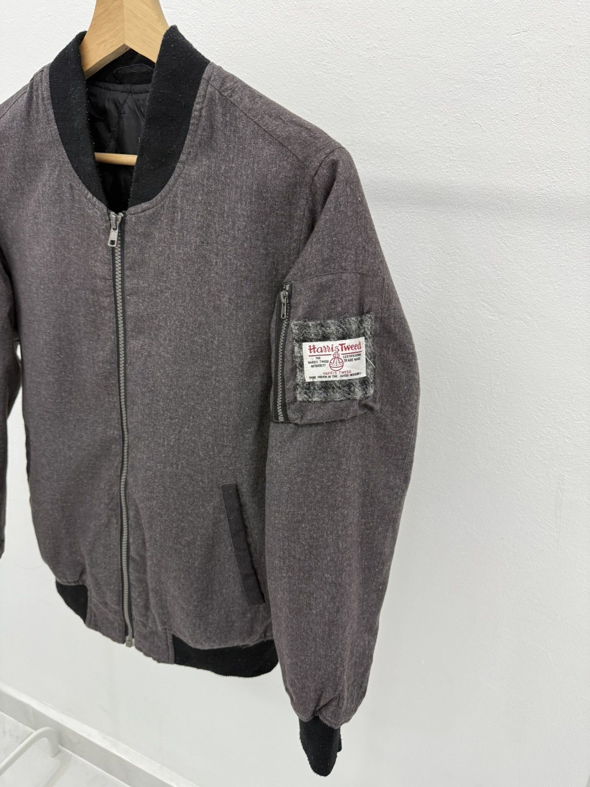 Harris Tweed Harris Tweed Quilted Bomber Jacket Size US XS / EU 42 / 0 - 2 Thumbnail