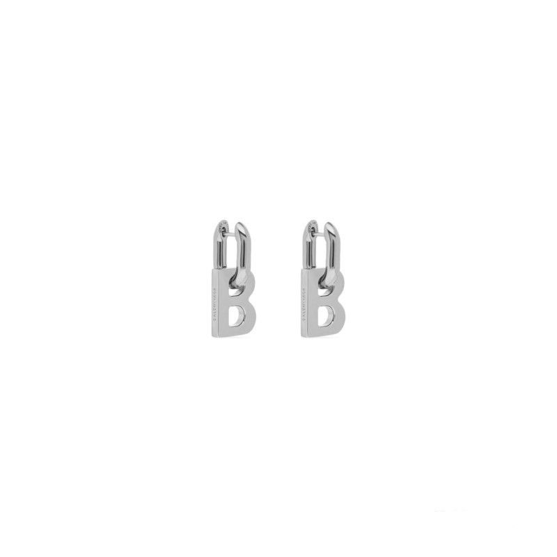 Balenciaga o1mt1gz1224 Size: OS / B Chain XS Earrings in Silver Size ONE SIZE - 3 Thumbnail