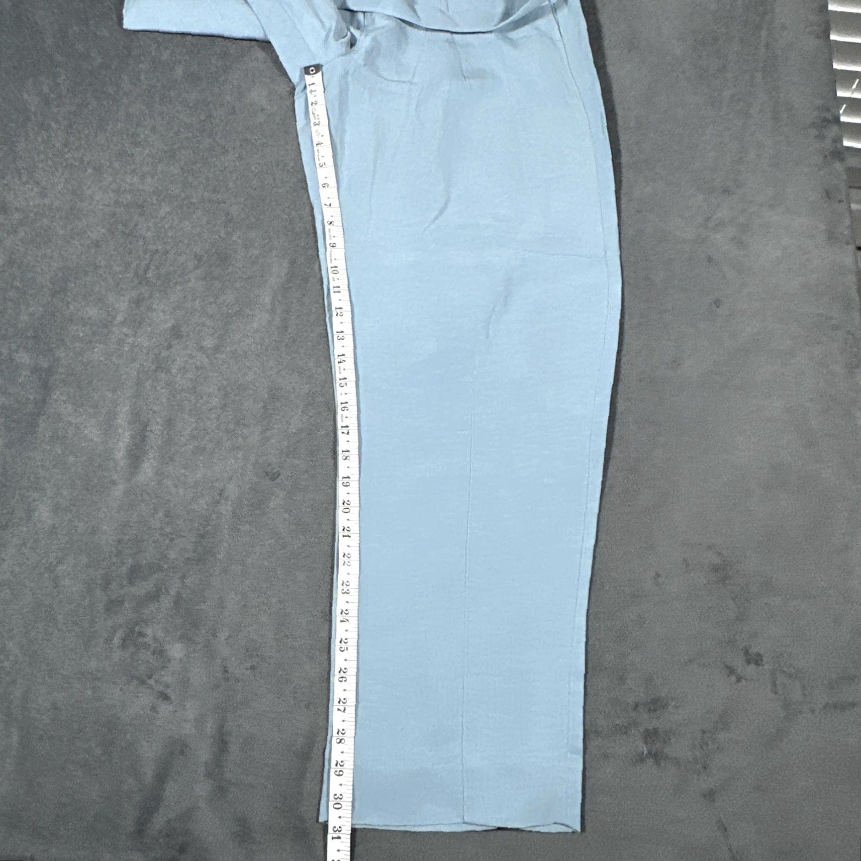 Banana Republic Pants Womens 6 Long Belted Tapered Barrel Leg Blue Linen  Lyocell 74% TENCELae 26%
