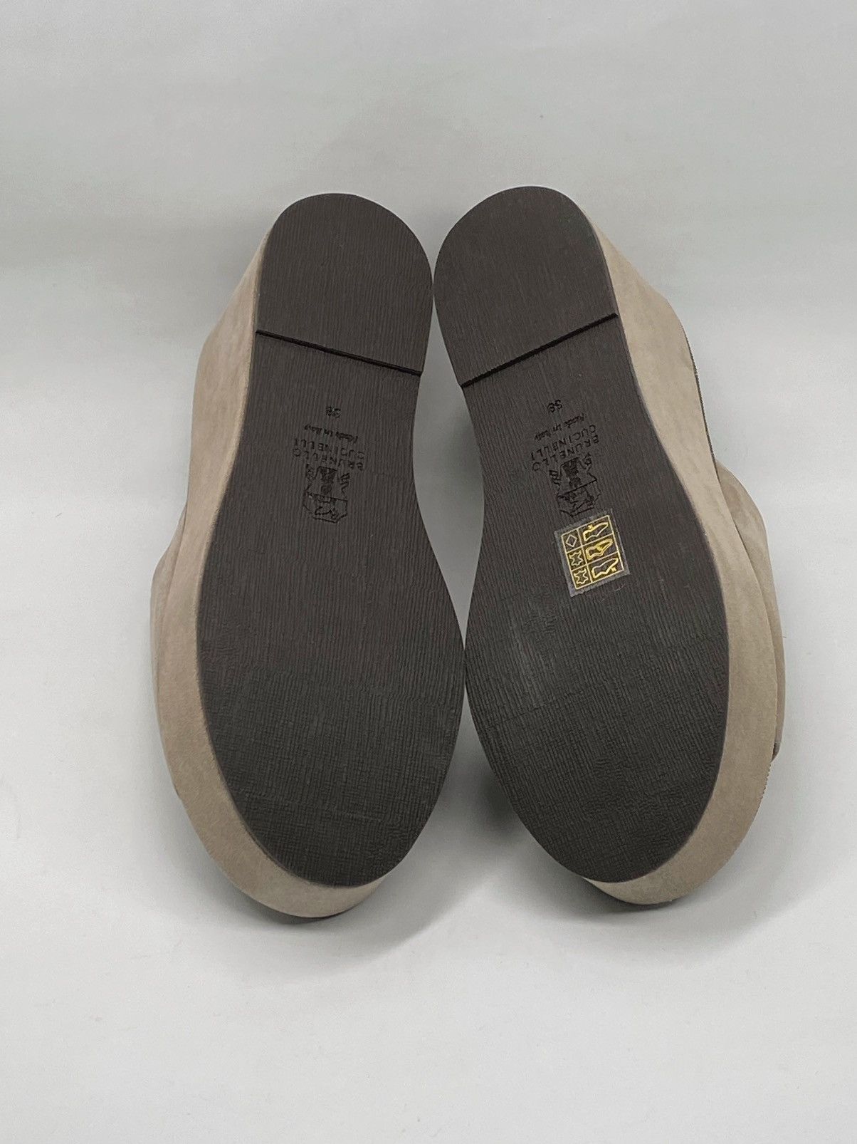 Brunello Cucinelli Brunello Cucinelli Suede Monili Platform Sandals size 38 Size US 8 / IT 38 - 12 Thumbnail