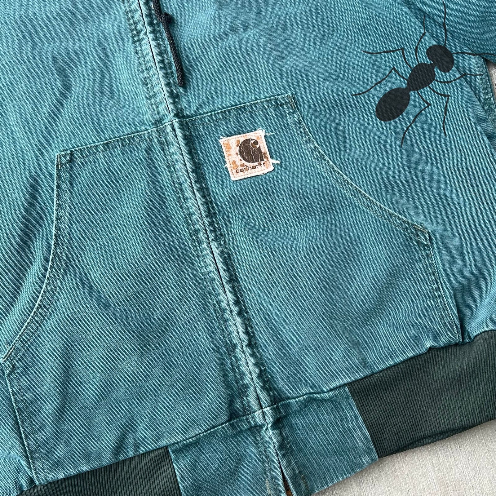 Carhartt × Vintage Carhartt JQ243 green hooded work wear jacket Size US M / EU 48-50 / 2 - 3 Thumbnail