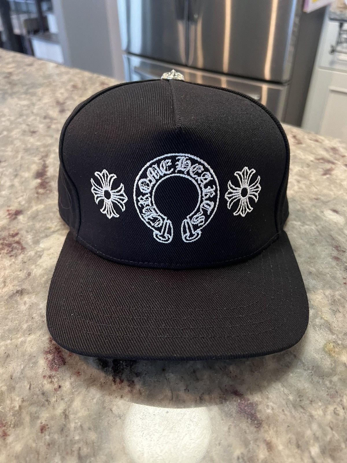 Pre-owned Chrome Hearts Horseshoe Hat In Black