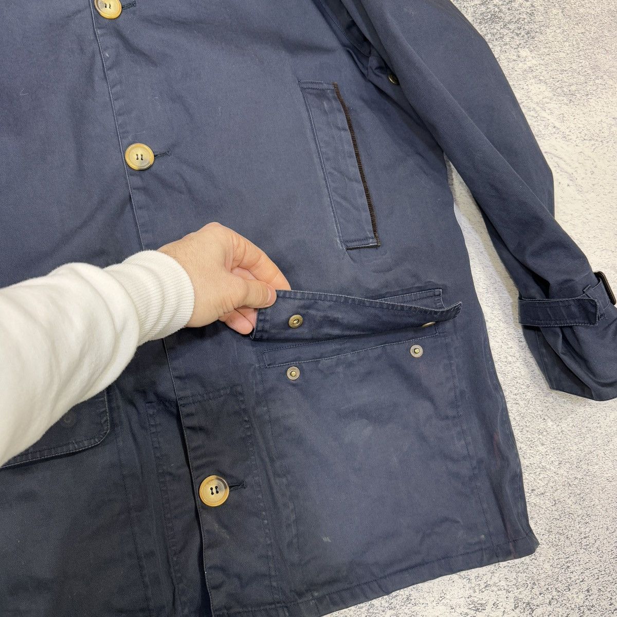 Barbour Barbour Short Riding Mac T154 Navy L size Size US L / EU 52-54 / 3 - 8 Thumbnail