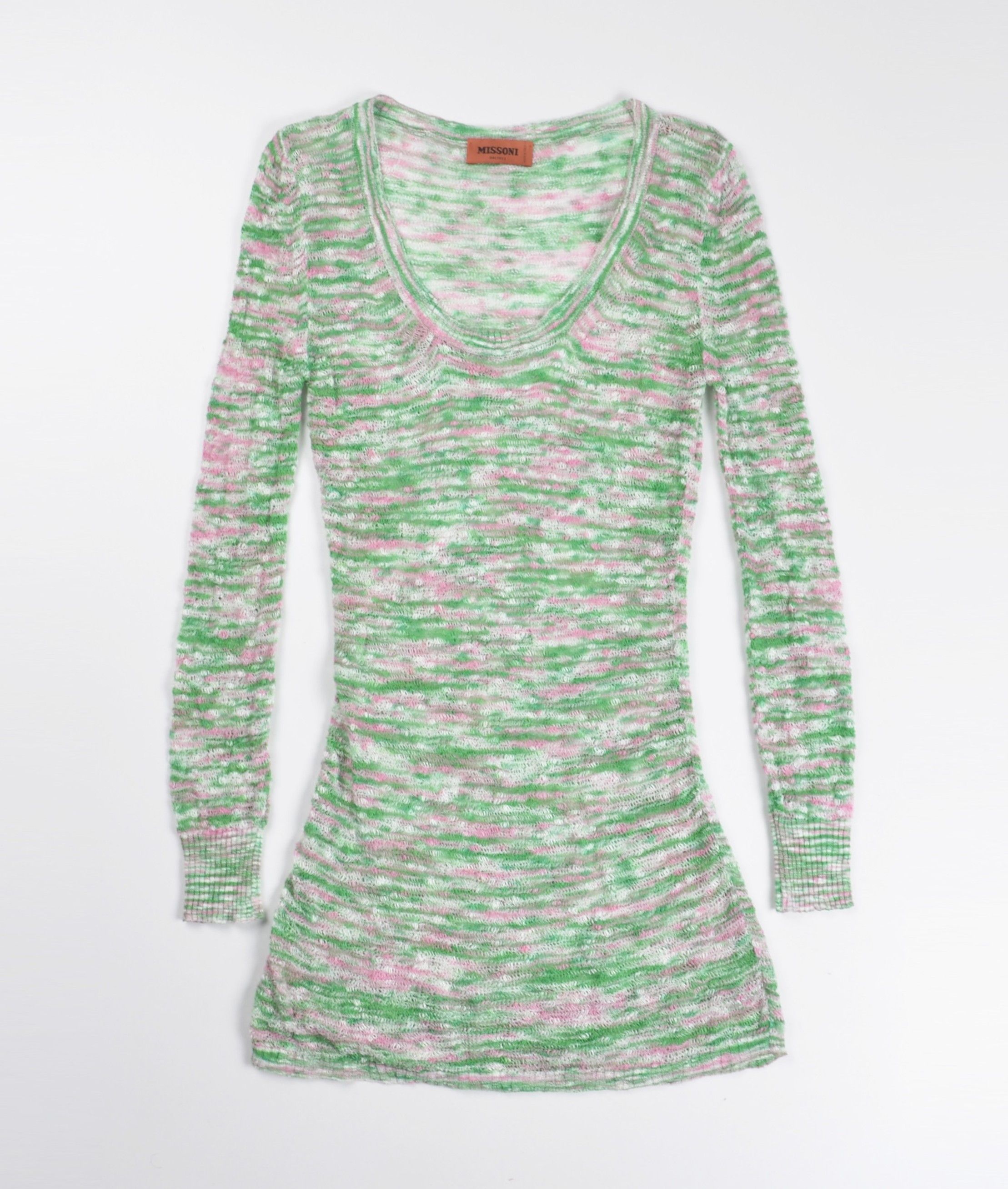 Missoni Vintage Missoni Crochet Knit Long Sleeve Mini Dress Size M / US 6-8 / IT 42-44 - 4 Thumbnail