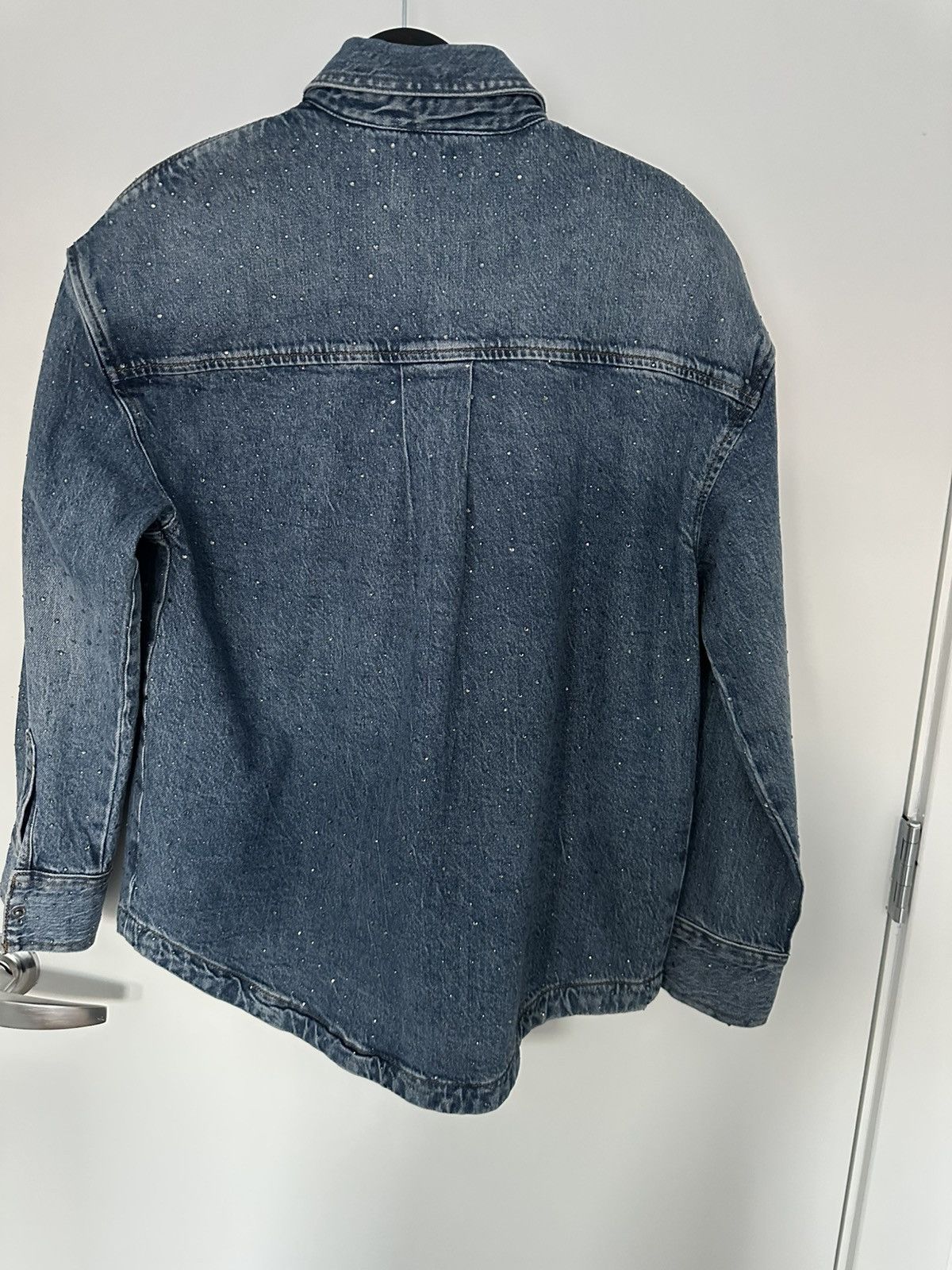 Joe's Joe's Jeans Katrina Crystal-Embellished Denim Shirt Jacket Size S / US 4 / IT 40 - 7 Thumbnail