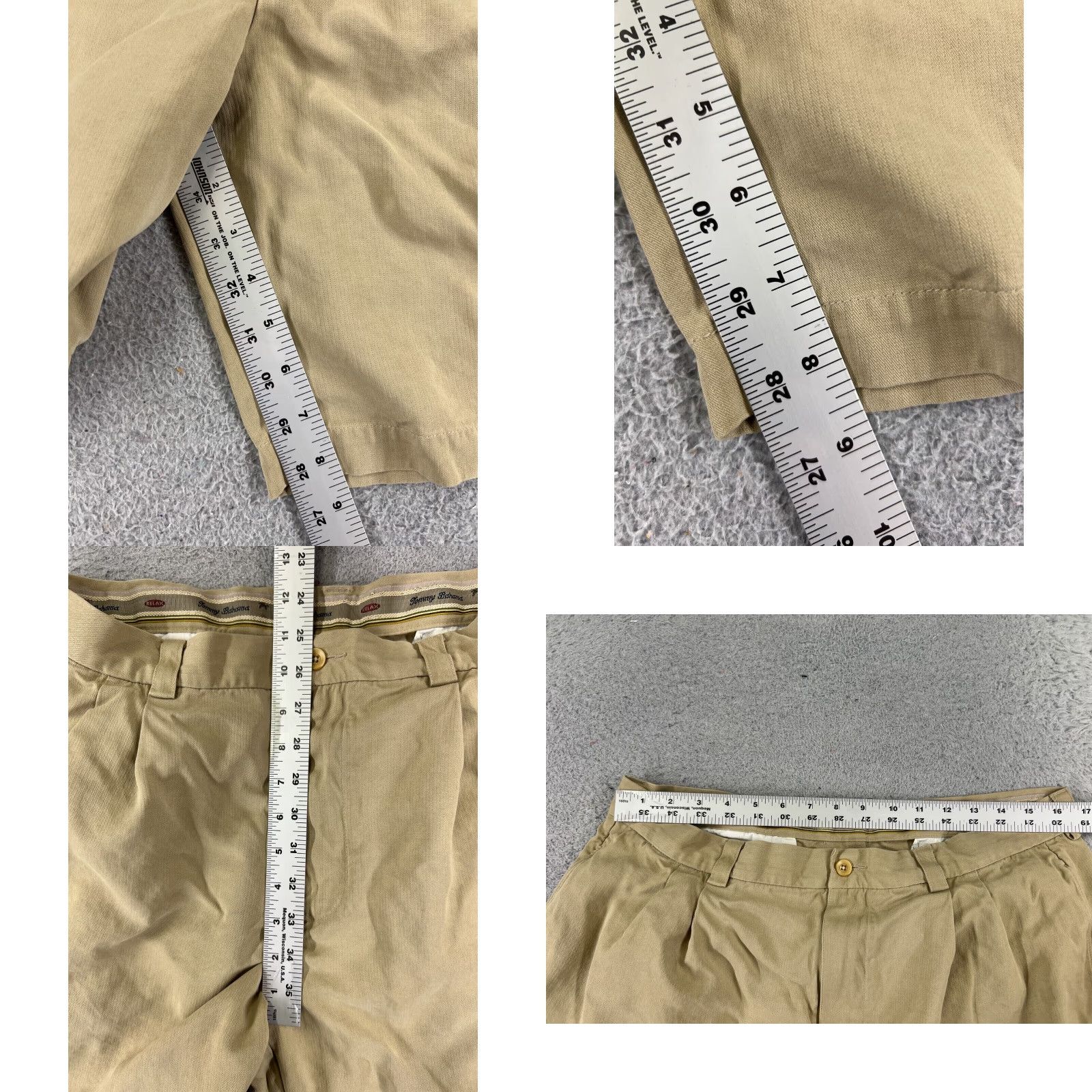 Tommy Bahama Tommy Bahama Shorts Adult 36 Beige Silk Bermuda Pleated Beach Vacation Size US 36 / EU 52 - 8 Thumbnail