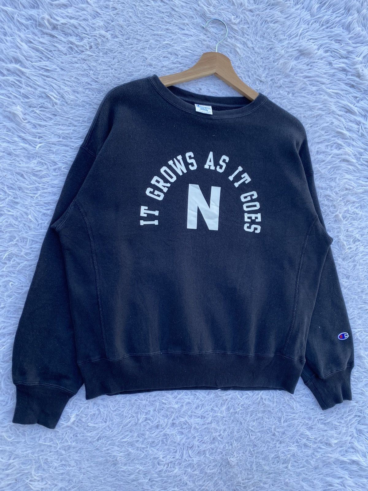 Champion Vtg Champion Reverse Weave "It Grows As It Goes N" Sweater Size US M / EU 48-50 / 2 - 4 Thumbnail