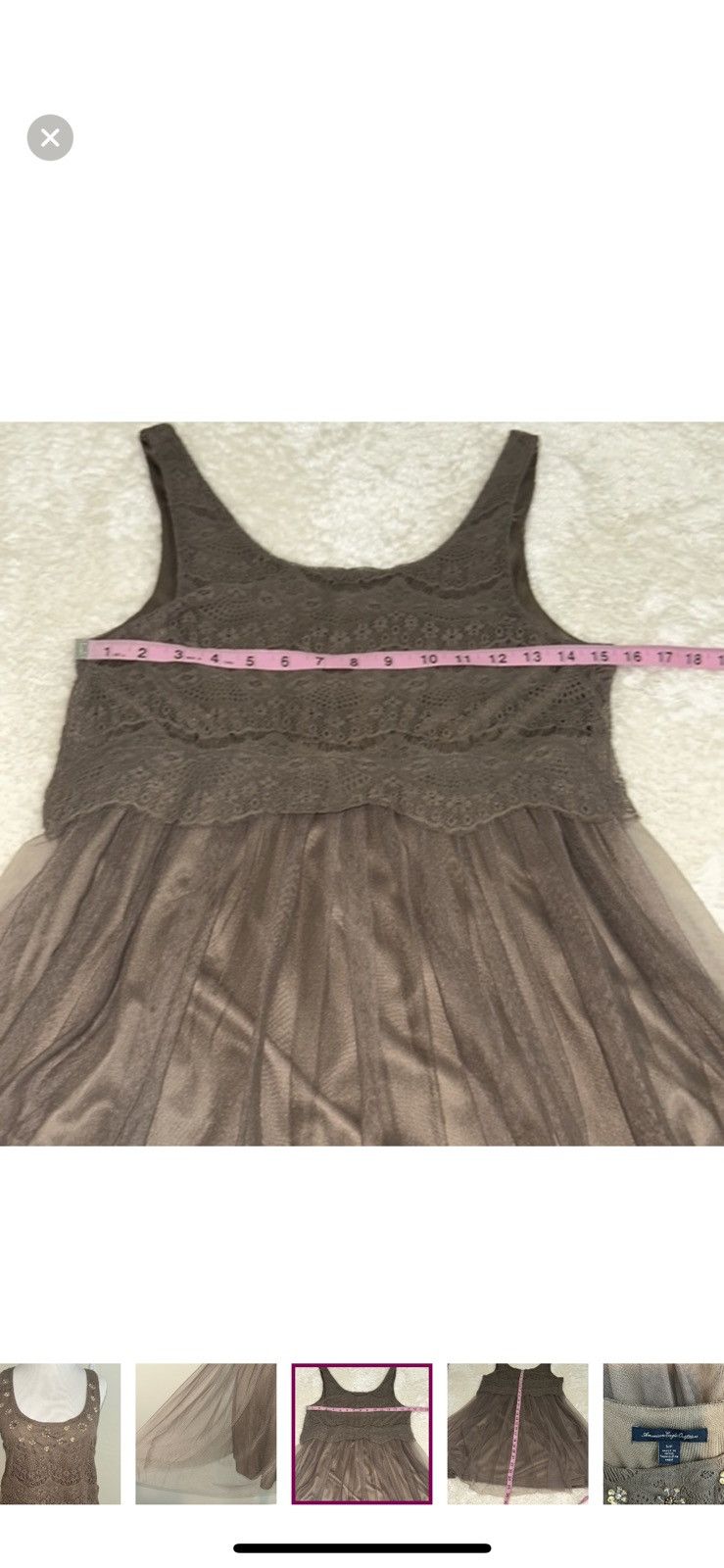 American Eagle Outfitters American eagle outfitters small brown tulle dress Size S / US 4 / IT 40 - 2 Thumbnail