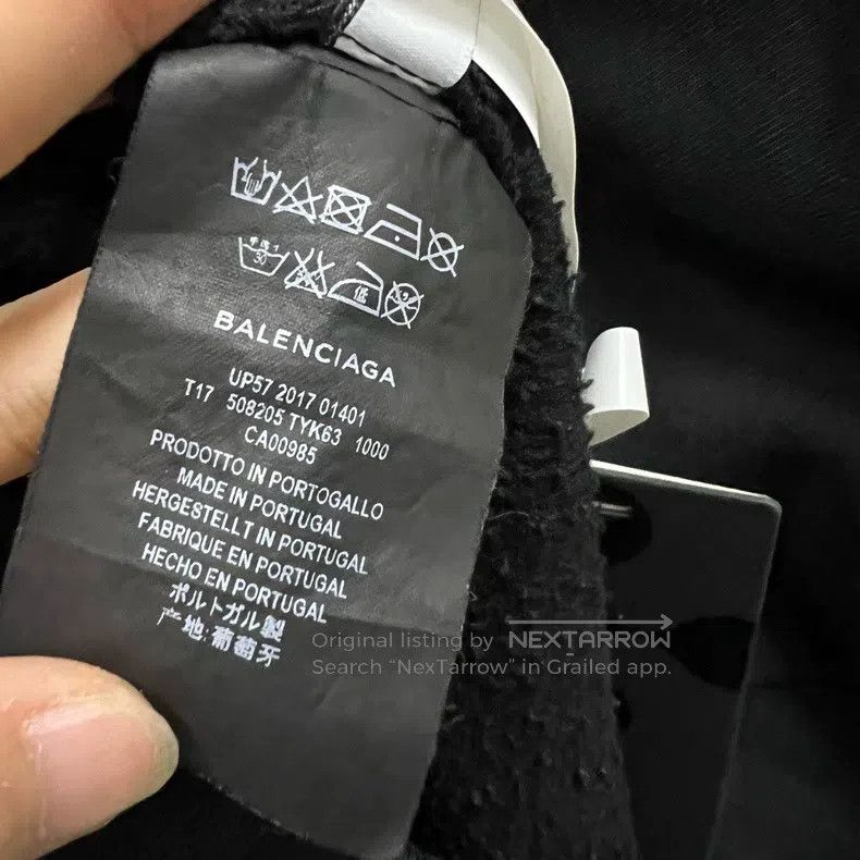 Balenciaga Balenciaga Black number printed hoodie Size US S / EU 44-46 / 1 - 4 Thumbnail