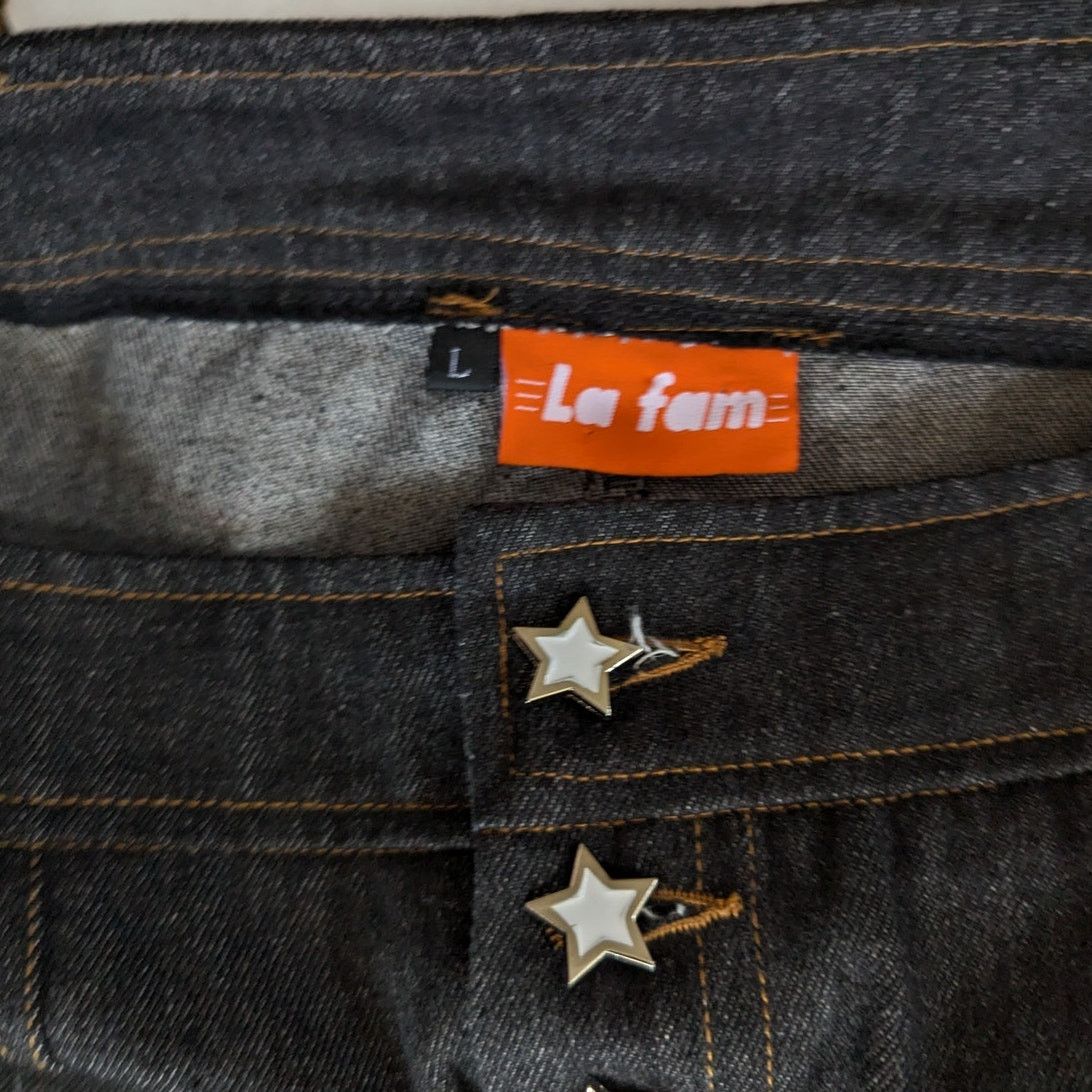La Fam Amsterdam La Fam X Dutreuil Paris Jeans Logo Screenprint Size Large Size US 34 / EU 50 - 3 Thumbnail