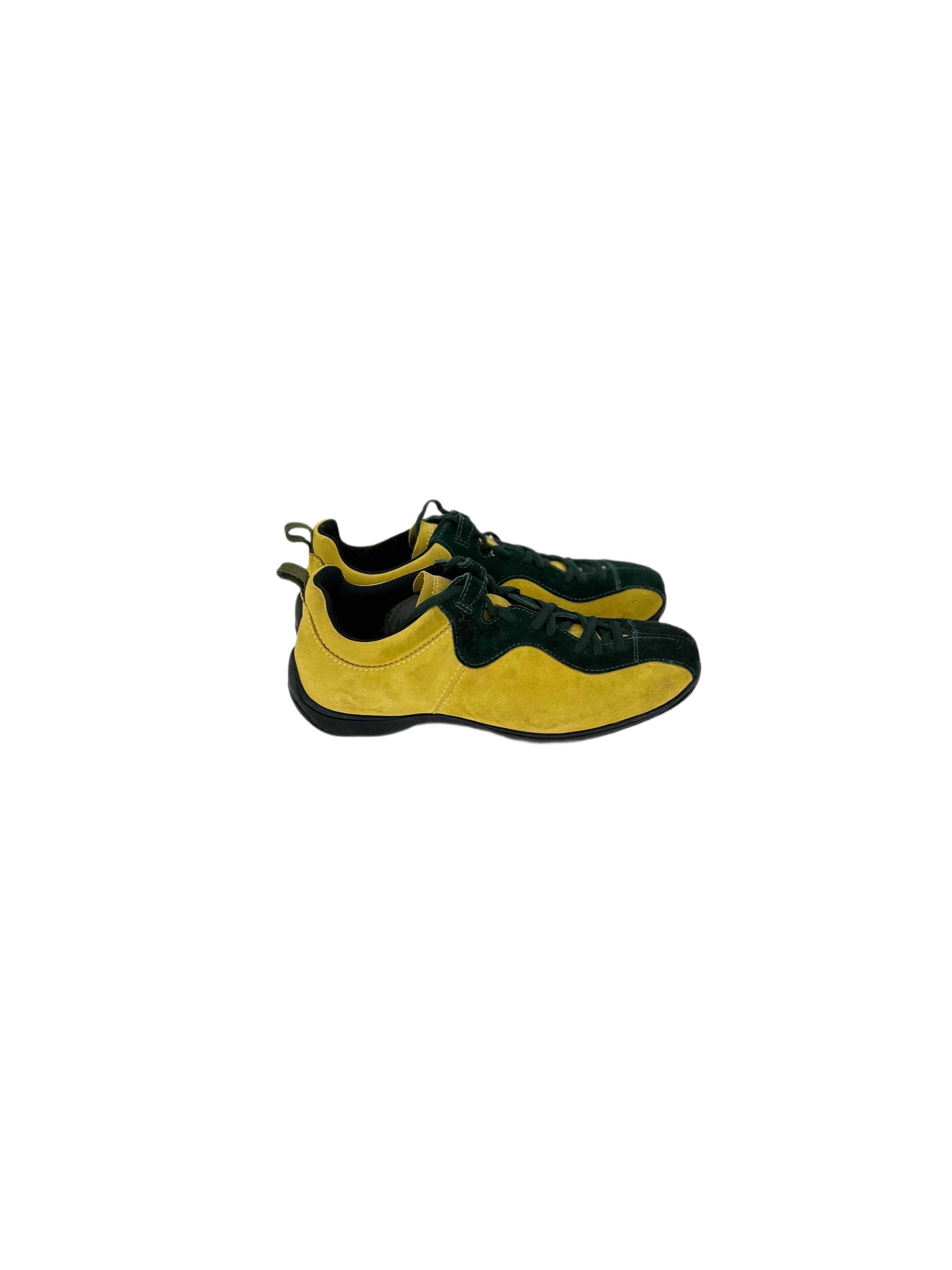 Prada Prada Linea Rossa Bi-Colour Suede Hybrid Trainers Size US 6.5 / EU 39-40 - 2 Thumbnail