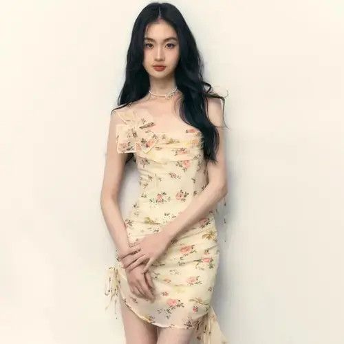 Japanese Brand × Vintage Vintage Bow Tie Floral Dress Size ONE SIZE - 2 Thumbnail
