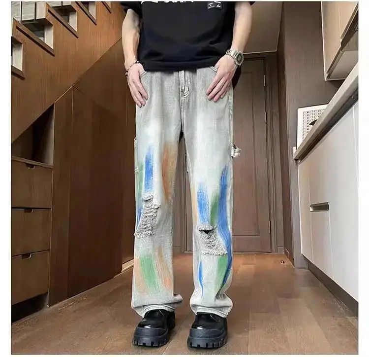 Japanese Brand Leisure micro flared distressed jeans Size US 32 / EU 48 - 1 Thumbnail